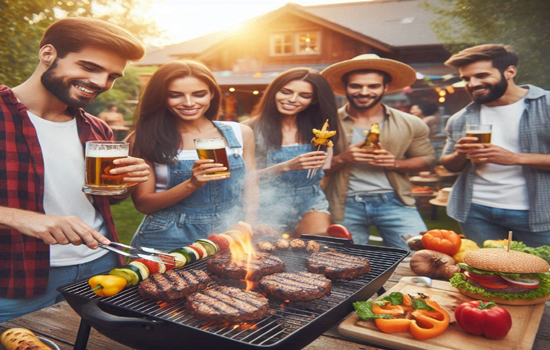 image of meat grilling
